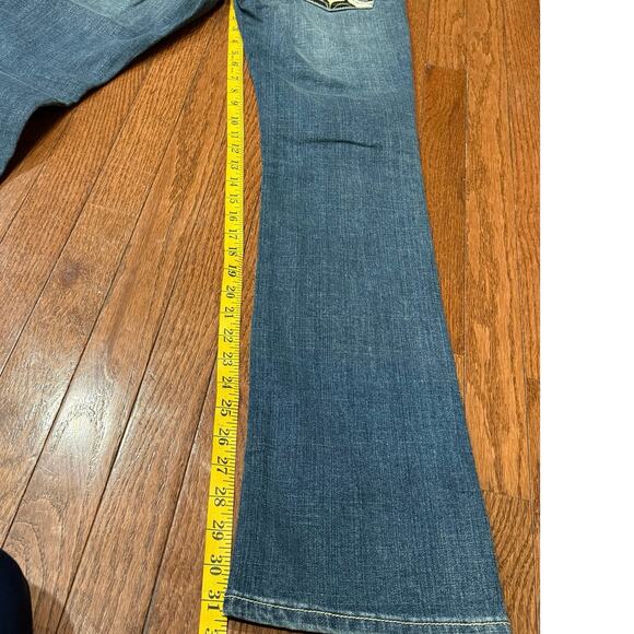 Rare NWT Vintage Coogi 29"W 31"L Low-Rise Flare Jeans Y2K Geometric Embroidery - Picture 11 of 16